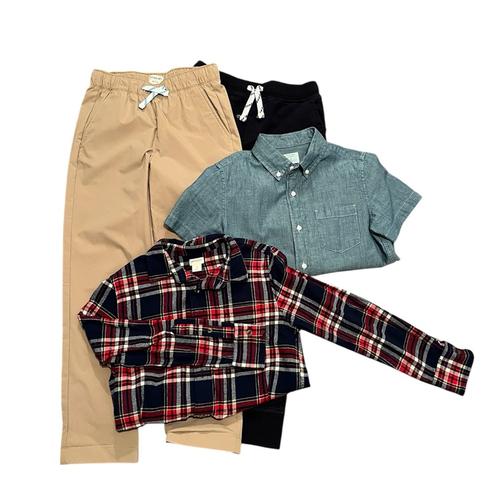 Boys Crewcuts 10- chino, jogger, 2 button ups